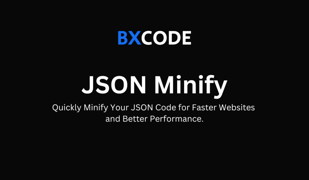 Minify JSON Tool