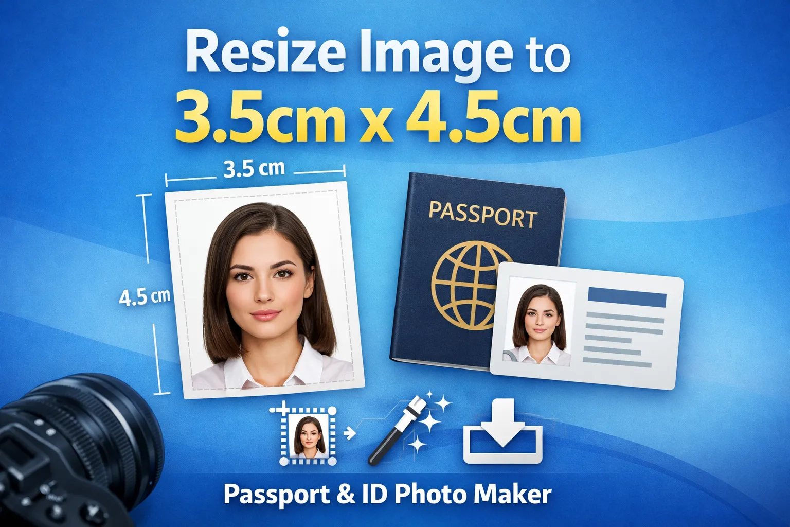 Resize Image to 3.5cm x 4.5cm Online