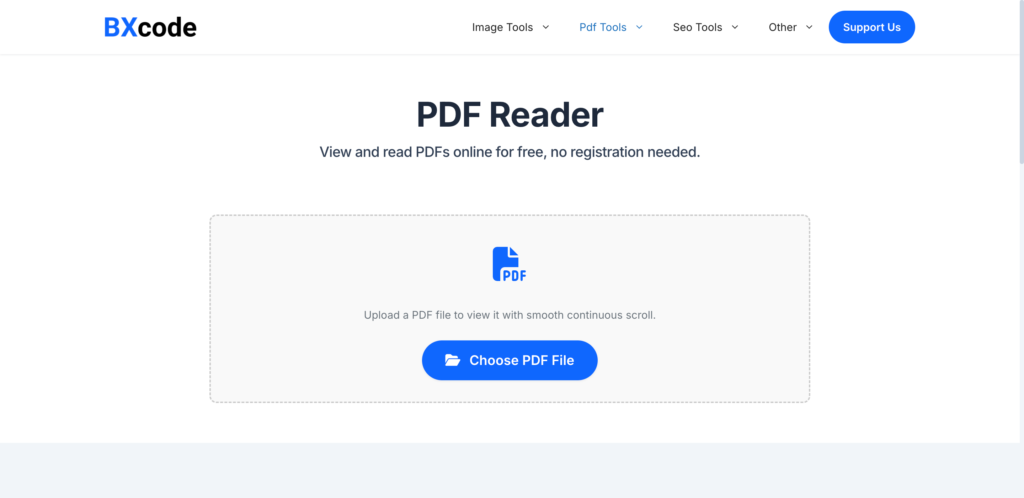 Open the PDF Reader tool